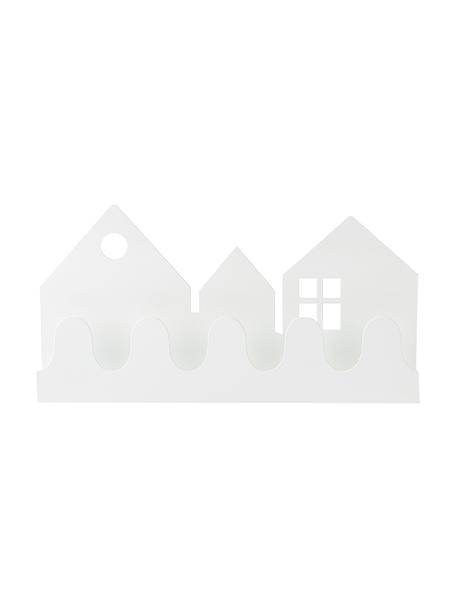 Detský nástenný vešiak Village, Kov s práškovým náterom, Biela, Š 32 x V 16 cm