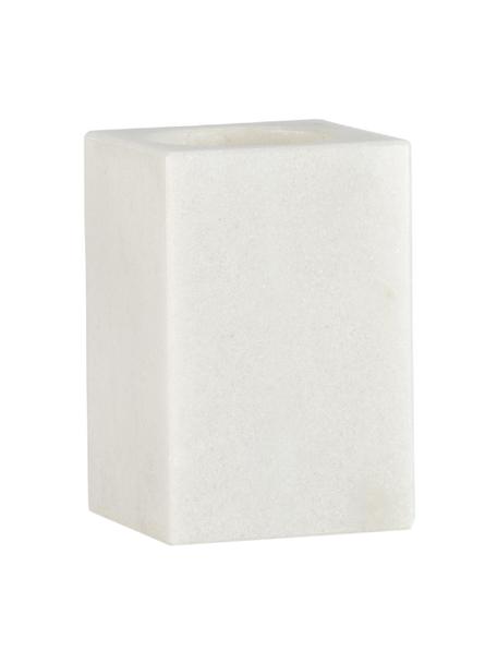 Mramorový kelímek na zubní kartáčky Andre, Bílá, mramorovaná, Ø 7 cm, V 11 cm
