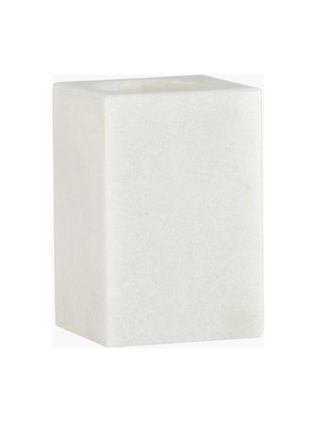 Marmor-Zahnputzbecher Andre, Marmor, Weiss, marmoriert, B 7 x H 11 cm