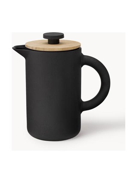 French Press Kaffeebereiter Theo, Steinzeug, Schwarz, matt, 800 ml