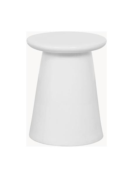 Table d'appoint en céramique faite main Button, Céramique, Blanc, Ø 35 x haut. 45 cm