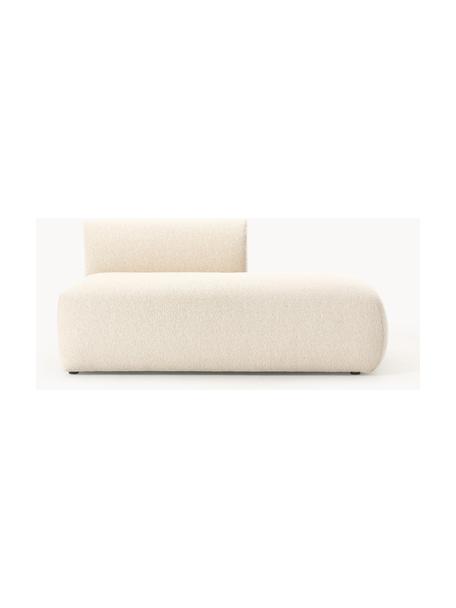 Diván modular en tejido bouclé Sofia, Tapizado: tejido bouclé (100% polié, Estructura: madera de abeto con certi, Patas: plástico, Bouclé beige claro, An 160 x F 103 cm, respaldo izquierdo