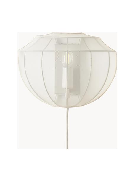 Wandlamp Beau van netstof met stekker, Lampenkap: textiel, Lichtbeige, B 30 x H 22 cm