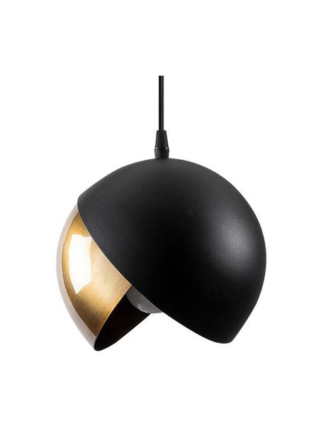 Malá závesná lampa Berceste, Mosadzné odtiene, čierna, Ø 20 cm