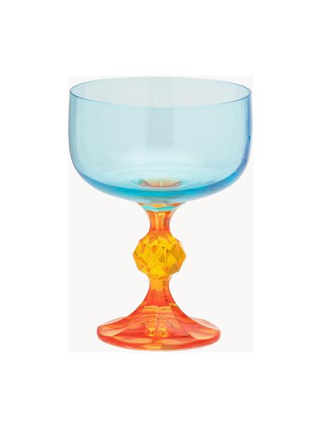 Copas de cóctel de cristal Paradise, 2 uds., Cristal 

¡Trae el brillo del cristal a tu mesa de comedor! El cristal es excepcionalmente transparente y pesado, lo que significa que se siente valioso y al mismo tiempo tiene un buen aspecto. Además, los delicados cortes hacen de cada pieza un detalle especial, práctico y bonito., Azul claro, naranja, amarillo sol, transparente, Ø 10 x Al 13 cm, 210 ml