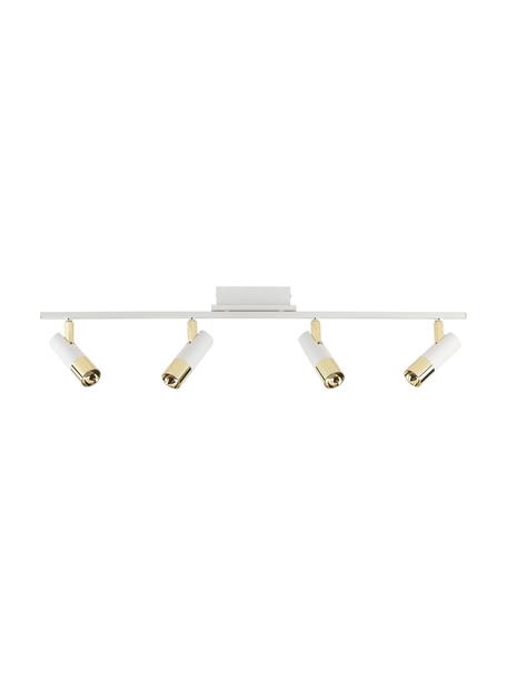 Riel LED Bobby, Anclaje: metal con pintura en polv, Estructura: metal con pintura en polv, Blanco, dorado, An 86 x Al 13 cm