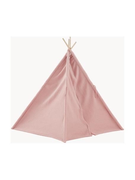 Kinder-Tipi Tudeloo aus Teddy, Bezug: Teddy (100 % Polyester), Gestell: Holz, Altrosa, B 130 x H 120 cm