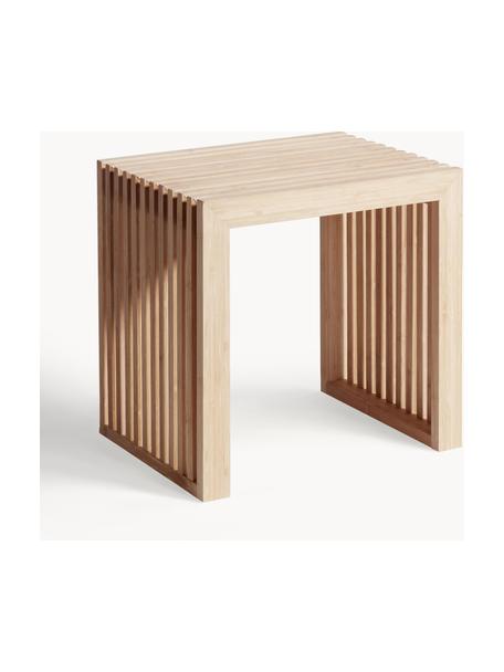 Taburete de madera de bambú Rib, Madera de bambú, Bambú, An 45 x Al 43 cm