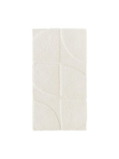 Tapis moelleux à poils longs en relief Jade, Blanc crème, larg. 80 x long. 150 cm (taille XS)