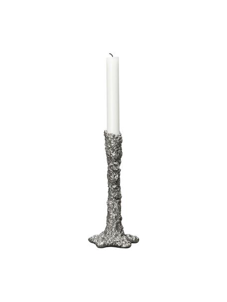 Kerzenhalter Space in Silber, Kunststoff, Silberfarben, Ø 10 x H 18 cm