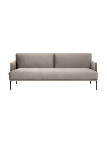 Zamatová pohovka na spanie Fluente (3-miestna), Zamatová béžová, Š 220 x V 86 cm