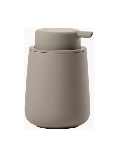 Dozownik do mydła z porcelany Nova One, Taupe, Ø 8 x W 12 cm