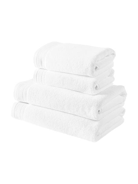 Lot de serviettes de bain en coton bio Premium, 4 élém., 100 % coton bio, certifié GOTS
Qualité supérieure 600 g/m²

Le matériau est certifié STANDARD 100 OEKO-TEX®, IS025 189577, OETI, Blanc, Lot de différentes tailles