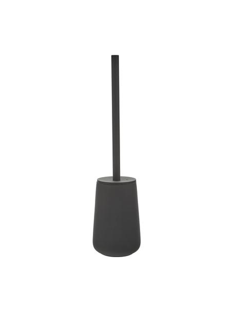 Toiletborstel Nova One met porseleinen houder, Houder: porselein, Zwart, Ø 10 x H 43 cm