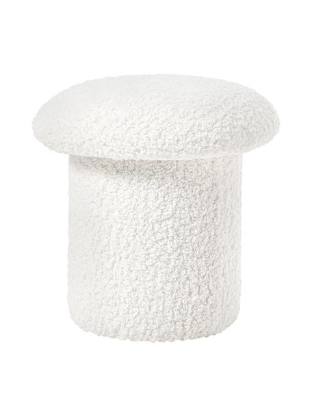 Tabouret en peluche Shroom, Blanc, Ø 45 x haut. 45 cm