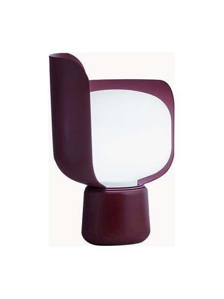Malá stolní lampa Blom, ručně vyrobená, Bílá, švestková, Ø 15 cm, V 24 cm