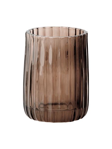 Vaso cepillo de dientes Aldgate, Vidrio, Marrón, Ø 7 x Al 10 cm