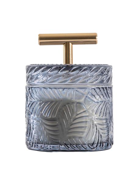 Vela perfumada Theo (sándalo), Recipiente: vidrio, Azul, cobre, Ø 9 x Al 12 cm