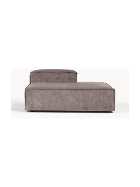 Diván modular de pana Lennon, Tapizado: pana (92% poliéster, 8% p, Estructura: madera de pino maciza, ma, Patas: plástico, Pana gris pardo, An 150 x F 123 cm, respaldo derecho