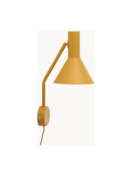 Nastavitelné designové nástěnné svítidlo Lyss, Okrová žlutá, H 18 cm, V 42 cm