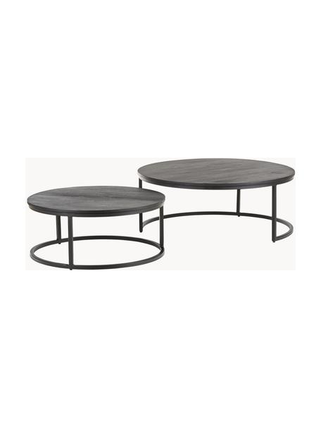Tables gigognes en manguier Andrew, 2 élém., Manguier laqué, Lot de différentes tailles