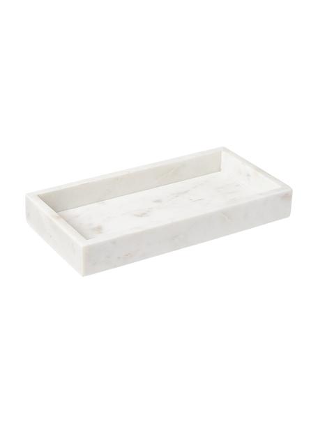 Malý dekoračný mramorový podnos Venice, Mramor, Biela, mramorová, Š 30 x H 15 cm