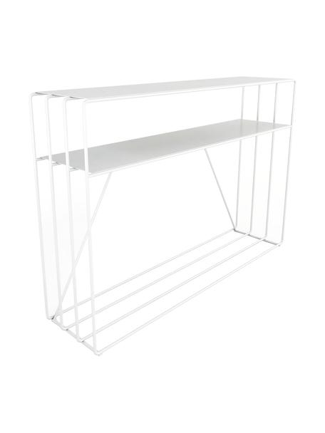 Consolle in metallo Ria, Acciaio verniciato a polvere, Bianco, Larg. 125 x Alt. 86 cm