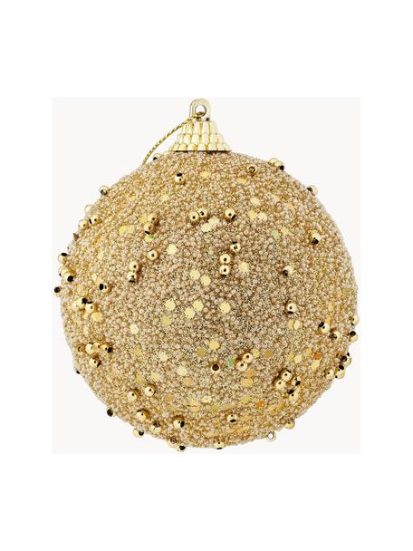 Boules de Noël incassables Pearl Ø 8 cm, 12 pièces, Plastique, Doré, Ø 8 cm
