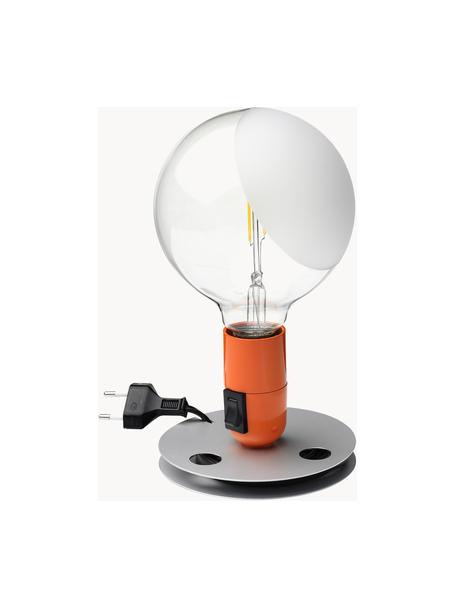 Kleine Tischlampe Lampadina, Lampenschirm: Glas, Orange, Ø 15 x H 25 cm
