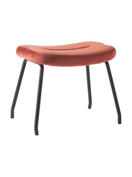 Taburete de terciopelo Wing, Tapizado: 100% poliéster Alta resis, Patas: metal recubierto, Terciopelo marrón, negro, An 50 x Al 41 cm