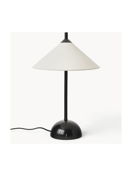 Lampa stołowa z marmurową podstawą Vica, Kremowobiały, czarny, marmurowy, Ø 31 x W 48 cm