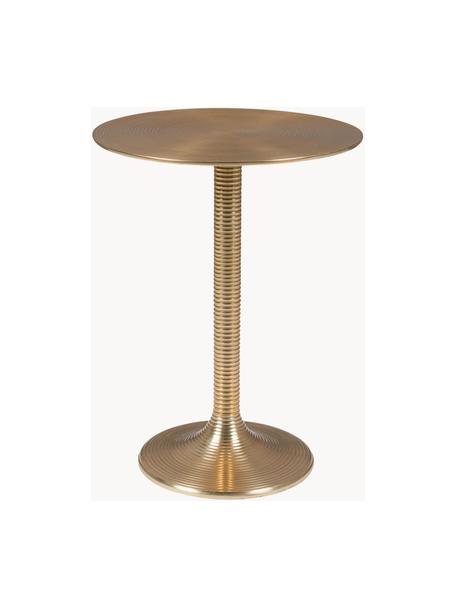 Okrúhly pomocný stolík Hypnotising, Lakovaný hliník, Odtiene zlatej, Ø 37 x V 48 cm
