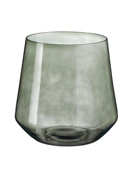 Mundgeblasene Vase Joyce in Grau, Glas, Grau, Ø 16 x H 16 cm