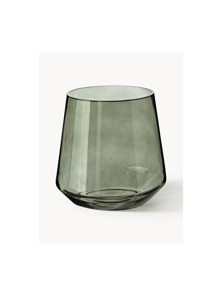 Jarrón de vidrio soplado Joyce, Vidrio, Verde, Ø 16 x Al 16 cm