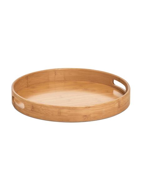 Okrągła taca z drewna bambusowego Ambo, Drewno bambusowe, Drewno bambusowe, Ø 38 x W 5 cm