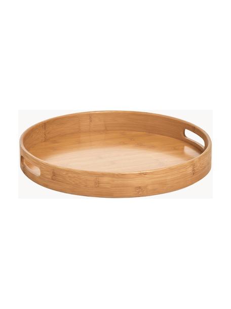 Plateau rond en bambou Ambo, Bambou, Beige, Ø 38 x haut. 5 cm