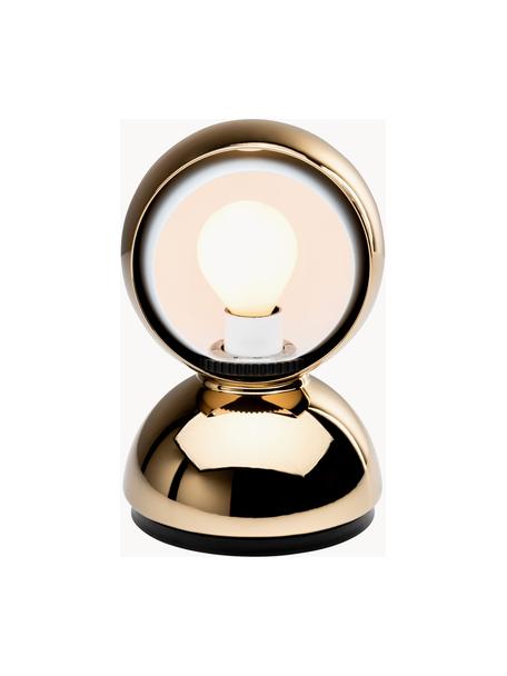 Kleine verstellbare Tischlampe Eclisse, Lampenschirm: Polycarbonat, Technopolym, Gestell: Stahl, beschichtet, Goldfarben, Ø 12 x H 18 cm