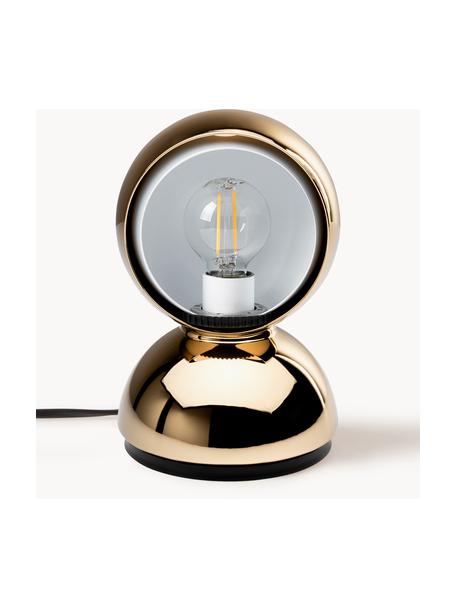 Kleine verstelbare tafellamp Eclisse, Lampenkap: polycarbonaat, technopoly, Frame: gecoat staal, Goudkleurig, Ø 12 x H 18 cm