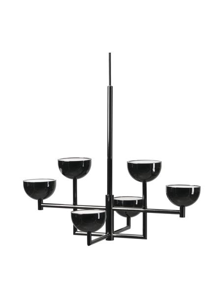 Grande suspension LED Paula, Noir, larg. 55 x haut. 49 cm