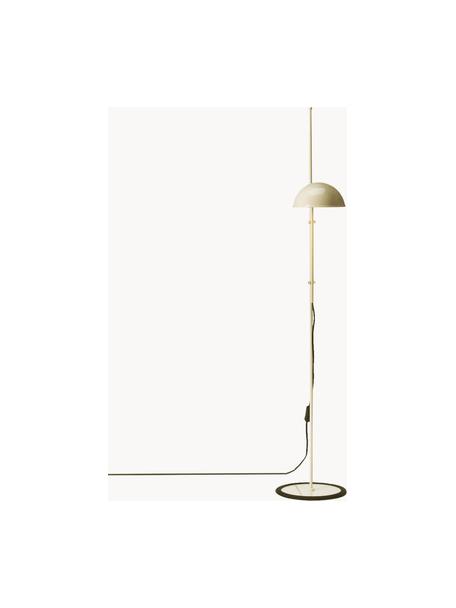 Kleine Stehlampe Funiculí mit verstellbarem Lampenschirm, Lampenschirm: Aluminium, beschichtet, Hellbeige, glänzend, H 135 cm