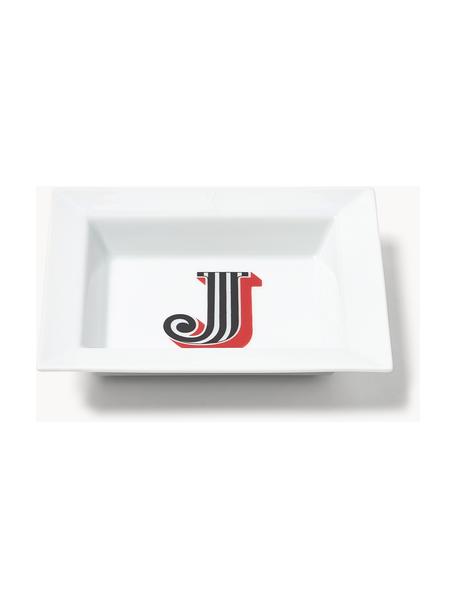 Westwing Collection x MEISSEN, handgefertigte Vide-Poche Initials mit Dekor, Porzellan, glasiert, J, B 16 x T 13 cm