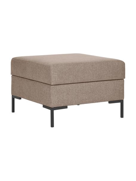 Tabouret de canapé avec coffre Luna, Tissu brun, larg. 77 x haut. 49 cm