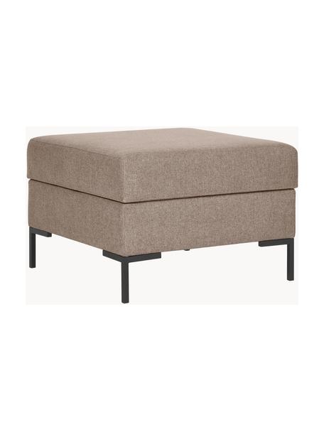 Sofa-Hocker Luna mit Stauraum, Bezug: 100% Polyester, Oeko-Tex , Gestell: Massives Buchenholz, Schi, Webstoff Nougat, B 77 x T 77 cm