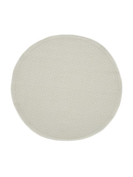 Rond in- & outdoor vloerkleed Toronto, 100% polypropyleen, Crèmewit, Ø 120 cm (maat S)