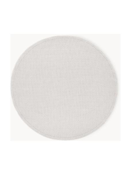 Tapis rond intérieur-extérieur Toronto, 100 % polypropylène, Blanc crème, Ø 120 cm (taille S)