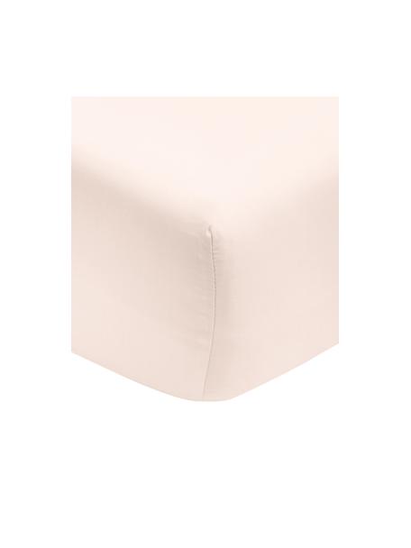 Saténová elastická plachta z organickej bavlny Premium, Bledoružová, Š 160 x D 200 cm