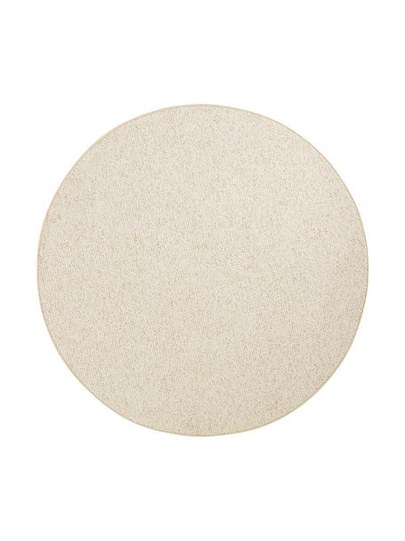 Rond laagpolig vloerkleed Lyon met lussenpool, Onderzijde: fleece, Beige, Ø 200 cm (maat L)