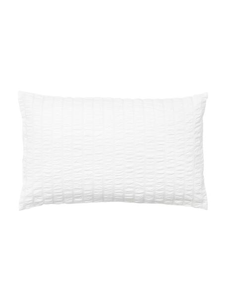 Federa arredo in cotone bianco Esme 2 pz, Retro: Renforcé Densità del filo, Bianco, Larg. 50 x Lung. 80 cm 2 pz