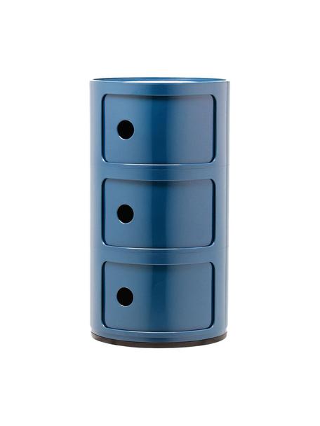 Stolik pomocniczy Componibili, Tworzywo sztuczne z certyfikatem Greenguard, Niebieski, Ø 32 x W 59 cm