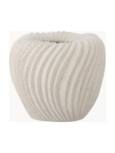 Macetero de gres Maham, Gres, Blanco Off White, Ø 22 x Al 19 cm